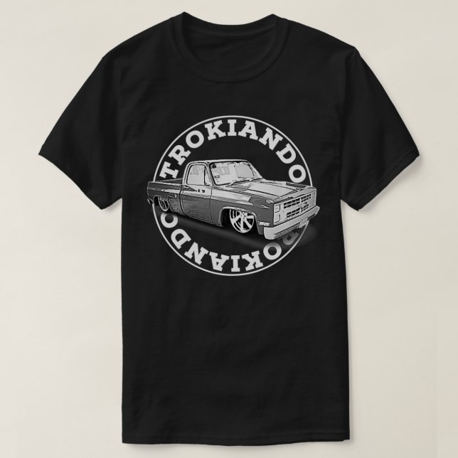 Trokiando OBS slammed static truck on big wheels P T-Shirt (Design Front)