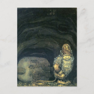 Troll at the door by John Bauer 1914 Postcard
