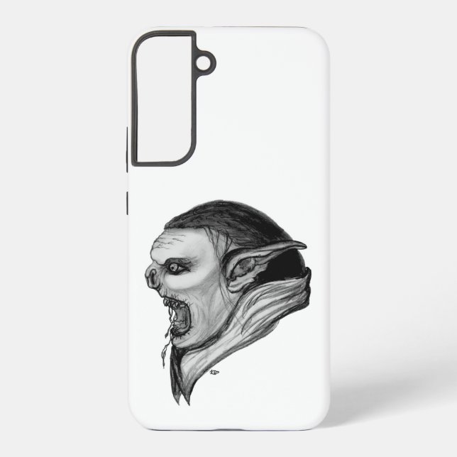 Troll Black and White Design Samsung Galaxy S22+ Case (Back)