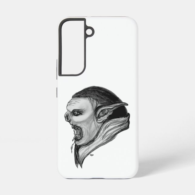 Troll Black and White Design Samsung Galaxy S22 Case (Back)