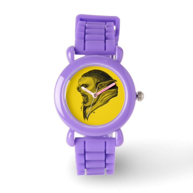 Troll - black and yellow design watch (Front)