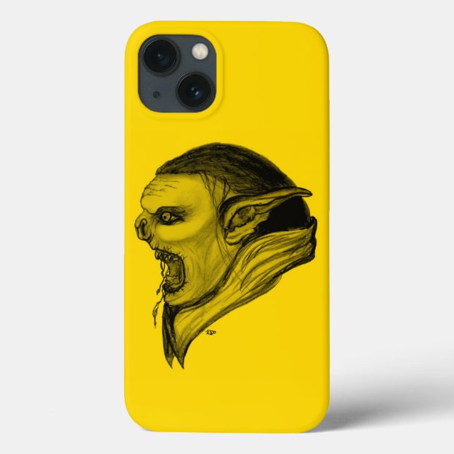 Troll black yellow Design Case-Mate iPhone Case (Back)