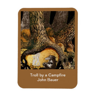 Troll by a Campfire Magnet