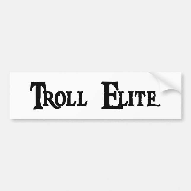 Troll Elite Bumper Sticker (Front)