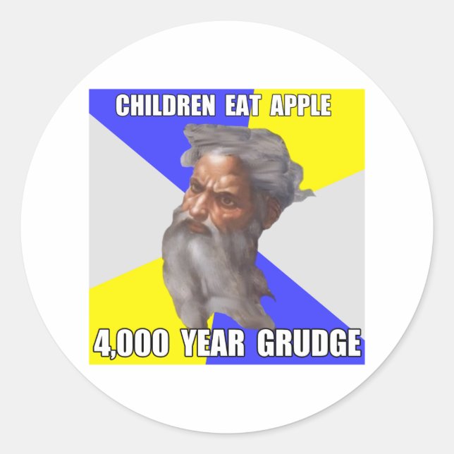 Troll God Grudge Classic Round Sticker (Front)