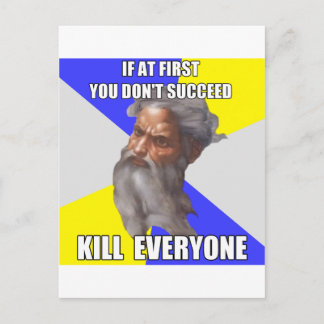 Troll God Kills Postcard