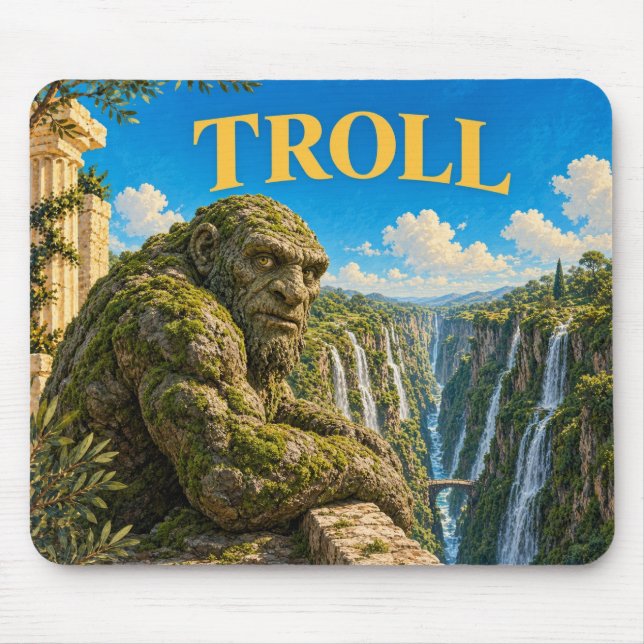 Troll, Gothic Fantasy Monster Mouse Pad (Front)