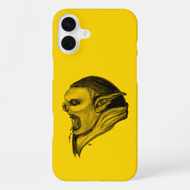 Troll in Black and Yellow Design iPhone Case (Back)