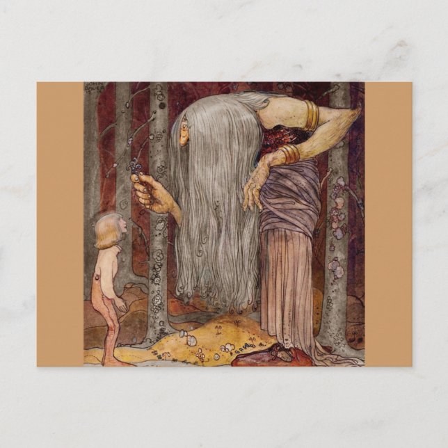 Troll Offering a Little Branch Postcard (Front)