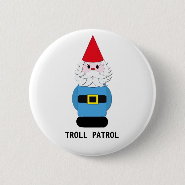 Troll Patrol Scandinavian Gnome 6 Cm Round Badge (Front)