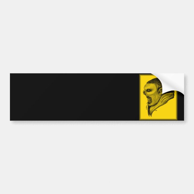 Troll schwarz gelb design bumper sticker (Front)