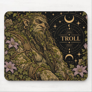 Troll, Starlit Tarot Art Mouse Pad