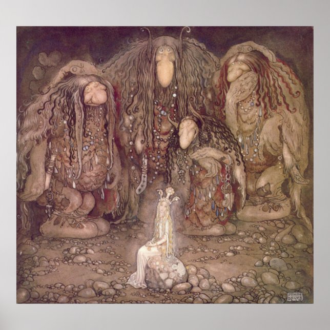 TROLL TROLLS Fairy Tales Swedish Sweden John Bauer Poster (Front)