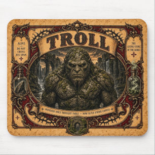 Troll, Vintage Circus Monster Mouse Pad