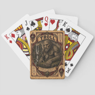 Troll, Vintage Circus Monsters Playing Cards
