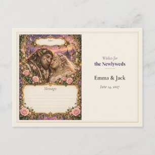 Troll Wedding Guest Book Wishes Postcard