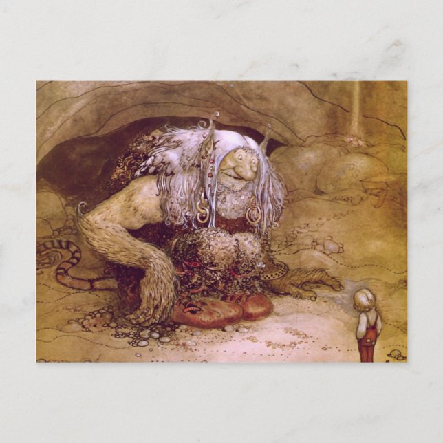 Troll with Little Boy Postcard (Front)
