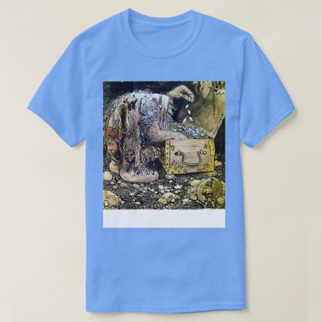 Troll with Treasure Chest John Bauer TShirt (Design Front)