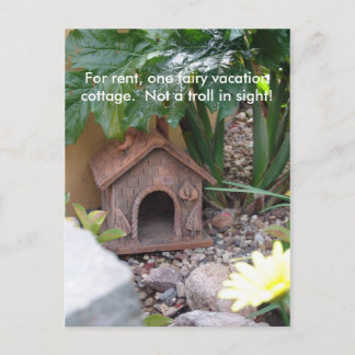 Trolless fairy vacation cottage postcard