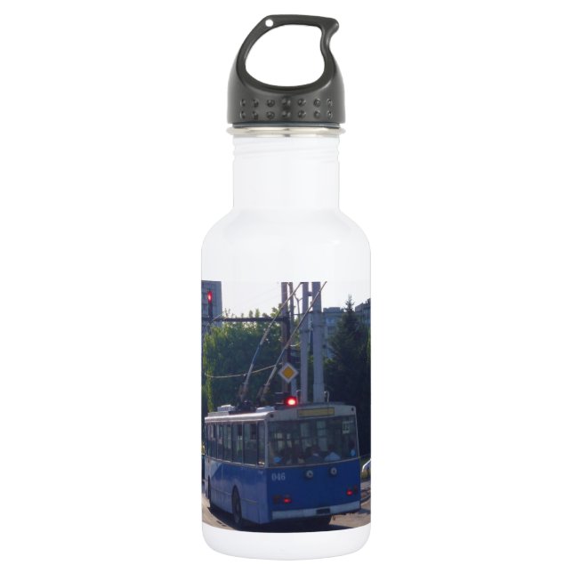 Trolley Bus In Bulgaria 532 Ml Water Bottle (Front)