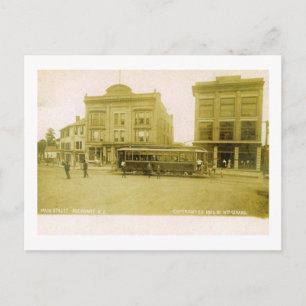 Trolley on Main St., Rockaway, New Jersey Vintage Postcard