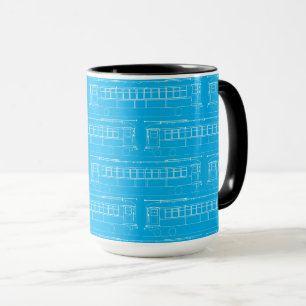 TROLLEY TRAIN STREETCAR white Mug