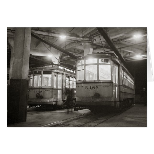 Trolleys at the Terminal, 1943 (Front Horizontal)
