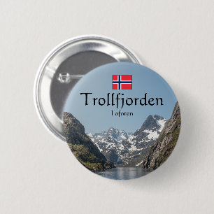 Trollfjord Lofoten 6 Cm Round Badge