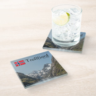 Trollfjord Lofoten Glass Coaster