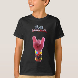 Trolls World Tour   Poppy Rock Hand Poster T-Shirt