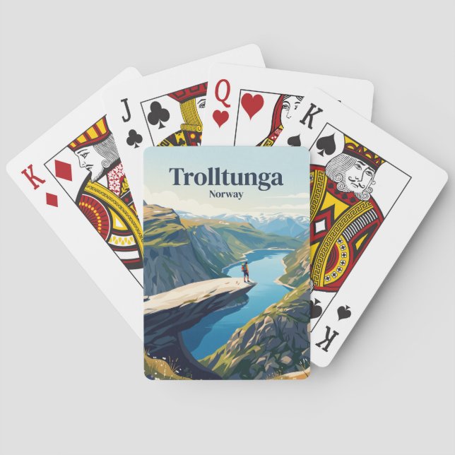 Trolltunga Norway Playing Cards (Back)