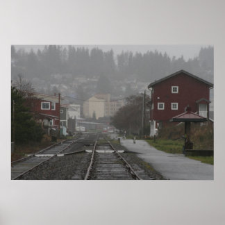 trolly tracks Astoria Oregon Coast Poster