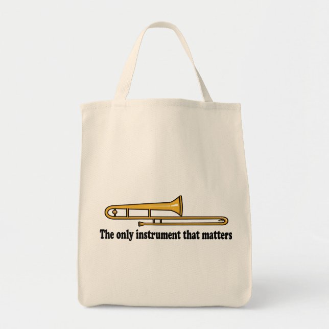 Trombone Attitude Tote Bag (Front)