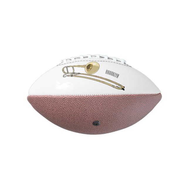Trombone cartoon illustration football (Rotated 270)