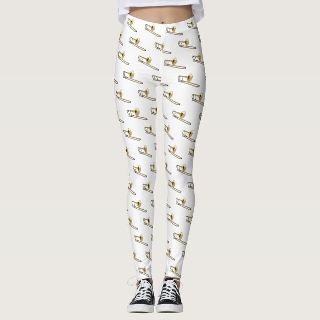 Trombone cartoon illustration leggings (Front)