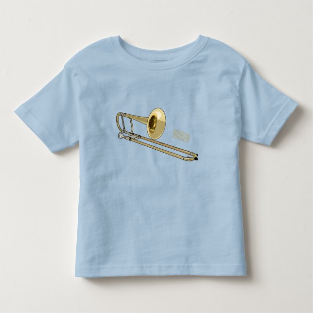 Trombone cartoon illustration toddler T-Shirt (Front)