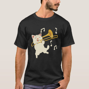 Trombone Cat Player Trombonist Brass Wind T-Shirt