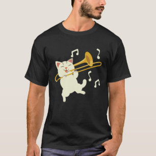 Trombone Cat Player Trombonist Brass Wind T-Shirt