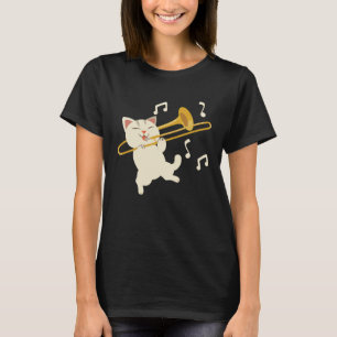 Trombone Cat Player Trombonist Brass Wind T-Shirt