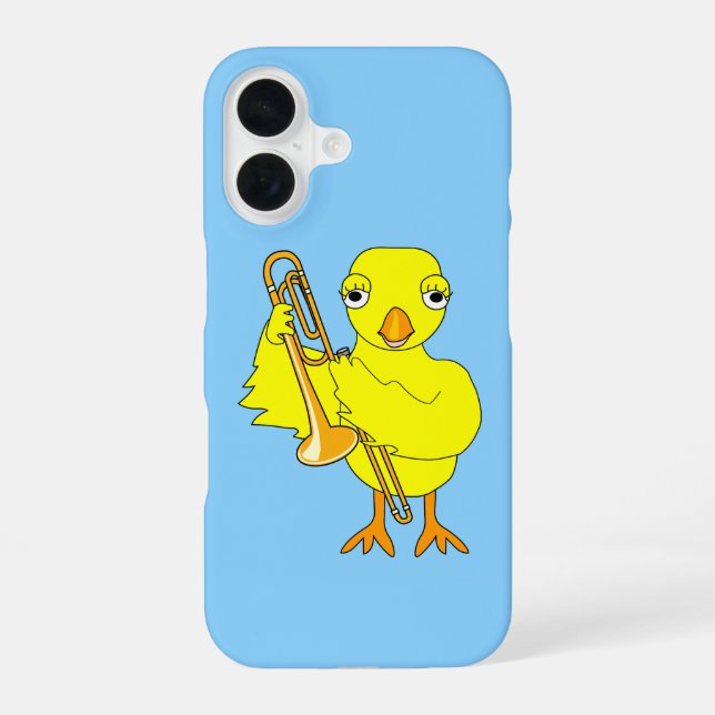 Trombone Chick iPhone 16 Case (Back)