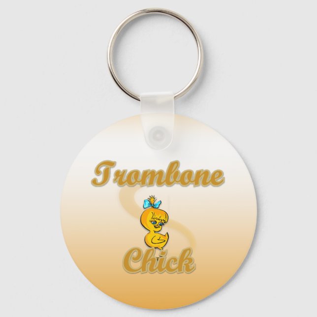 Trombone Chick Key Ring (Front)