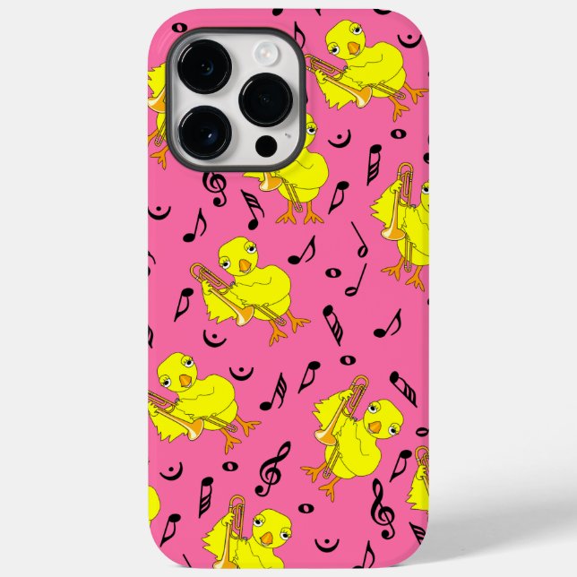 Trombone Chick Music Notes Case-Mate iPhone Case (Back)