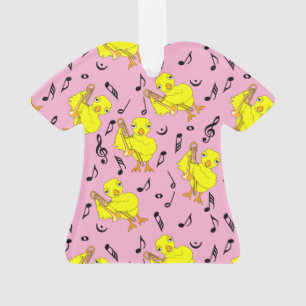 Trombone Chick Music Notes Ornament