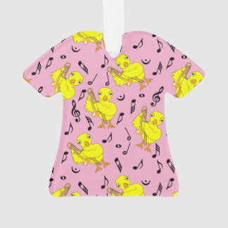 Trombone Chick Music Notes Ornament