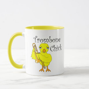Trombone Chick Text Mug