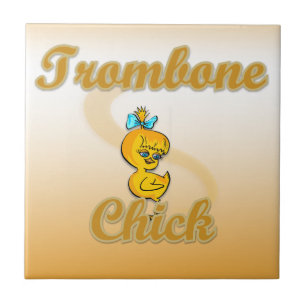 Trombone Chick Tile