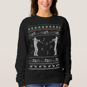 Trombone Christmas Funny Band Ugly Sweater