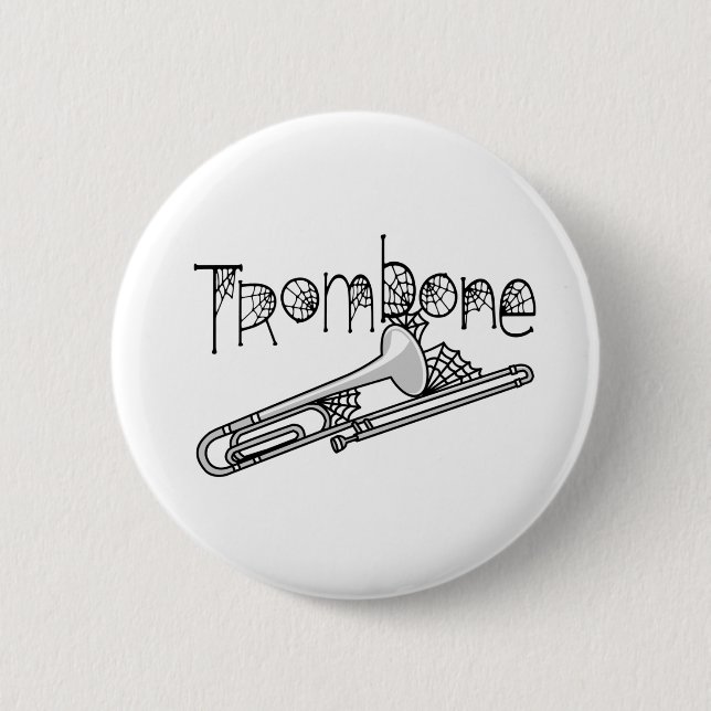 Trombone Cobwebs 6 Cm Round Badge (Front)