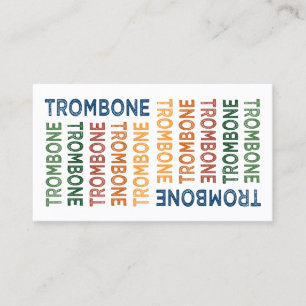 Trombone Colourful Business Card