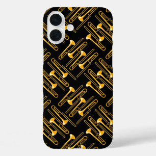 Trombone Crosshatch iPhone 16 Plus Case